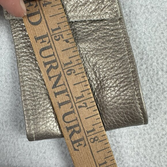 Jack Rabbit Champagne Gold Wide Leather Belt Double O Ring Buckle ~36” Waist main image 10